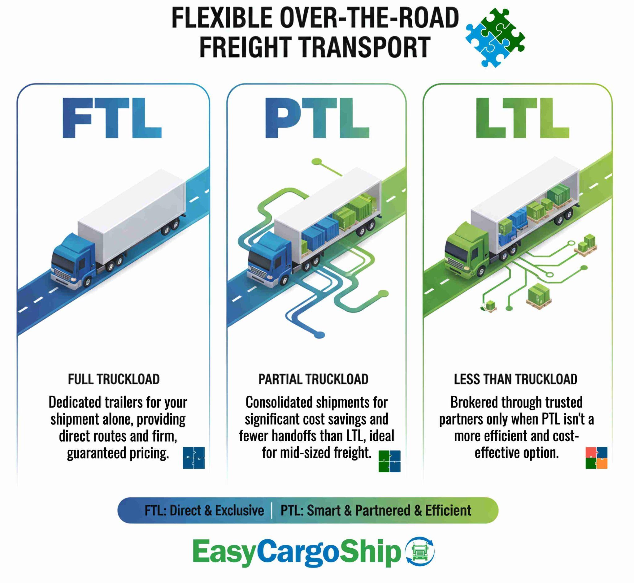 flexible over the road freight transport