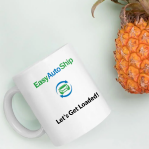 Easy Auto Ship Ceramic Coffee Mug – White Branded Mug with “Let’s Get Loaded!” Design