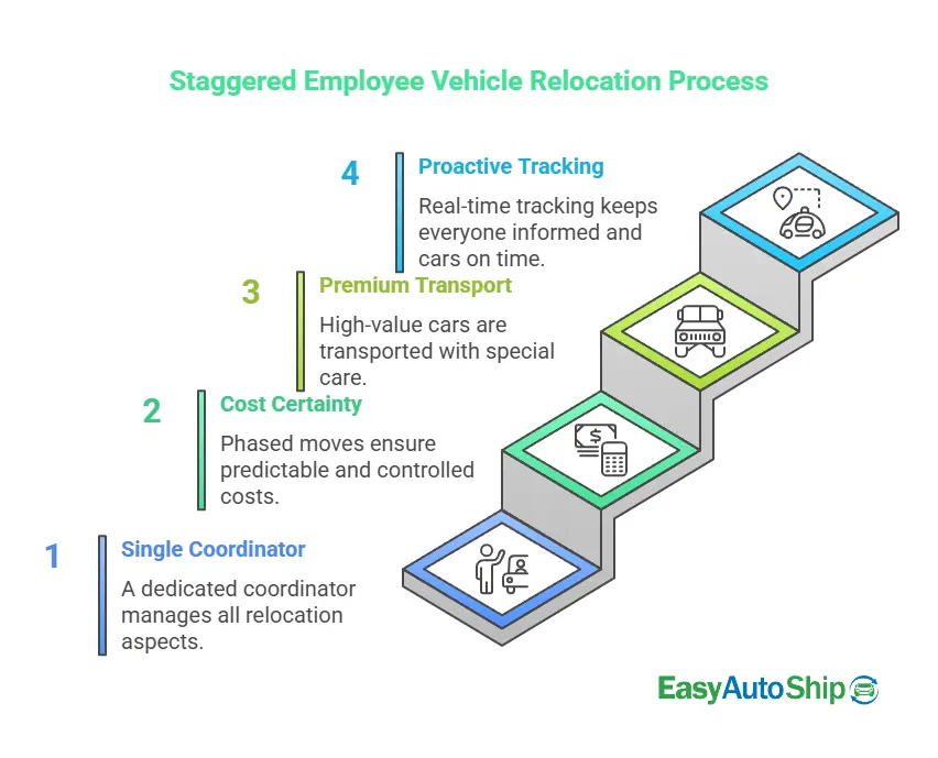 Phased Staff Car Moves For Employees & Executives