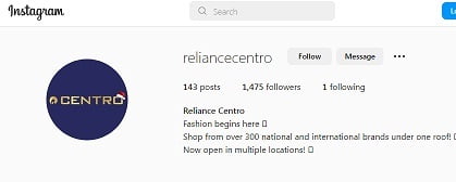List of Nearest Reliance Centro Near Me in My City